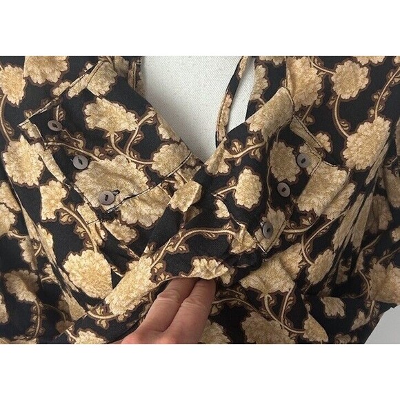 Free People Womens Small Mia Floral Print Tie Neck Tunic Top Long Sleeve NWT - Picture 6 of 11